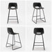 leather black bar stools set of 4 bar height