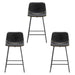 black modern bar stools set of 3 bar height