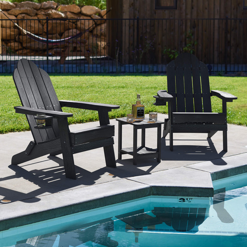 Miranda Foldable Adirondack Chairs with Cup Holders