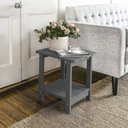 dark grey double layer patio side tables