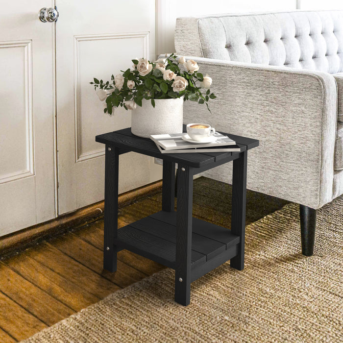 double layer black adirondack side tables for living room