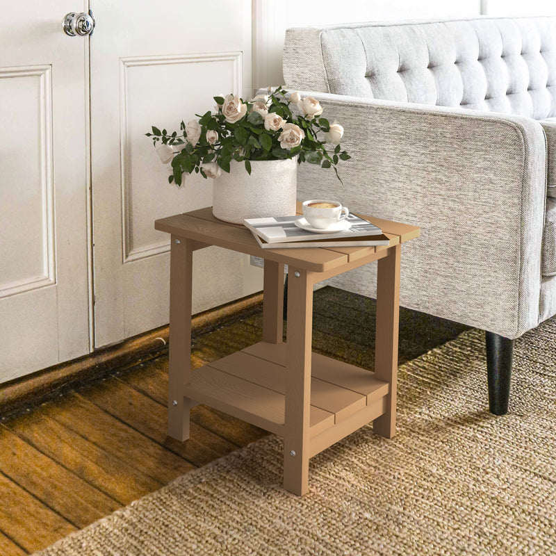 double layer leisure line adirondack side table for living