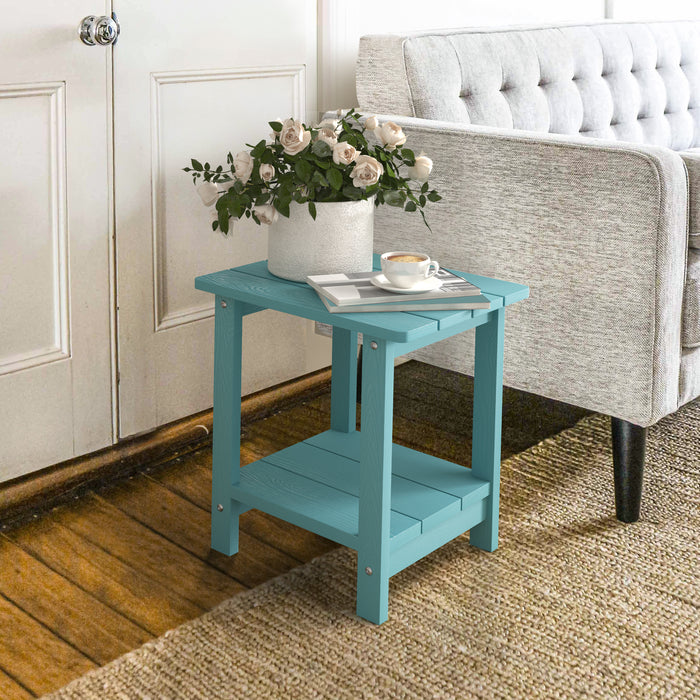 lake blue double layer outdoor side tables
