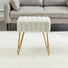 faux fur white makeup vanity stool gold leg