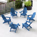 blue adirandack chair with cup holder