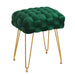 emerald green square vanity stool for bedroom