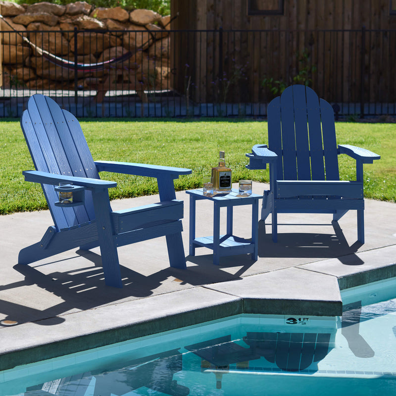 Miranda Foldable Adirondack Chairs with Cup Holders