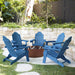 blue adirandack chair with cup holder