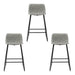 grey modern bar stools set of 3 bar height