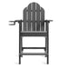 grey adirondack tall chair for patio