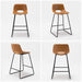 leather brown bar stools set of 4 bar height