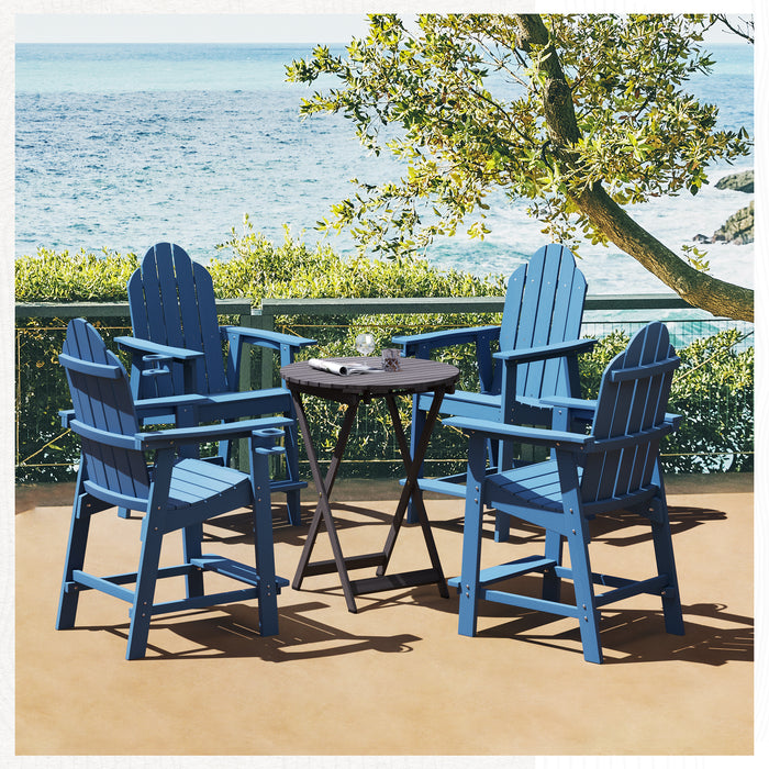 blue bar height adirondack chair for patio