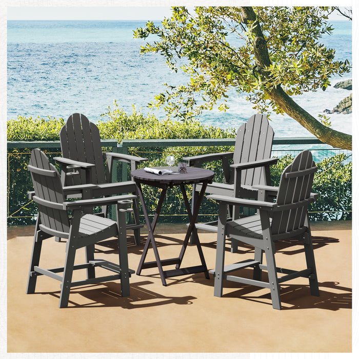 grey adirondack tall chair for patio