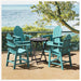 Blue turquoise tall adirondack chair with cup holder