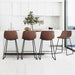 cognac modern bar stools set of 4 bar height