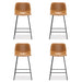 brown modern bar stools set of 4 counter height