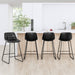 black counter height bar stools upholstered set of 4