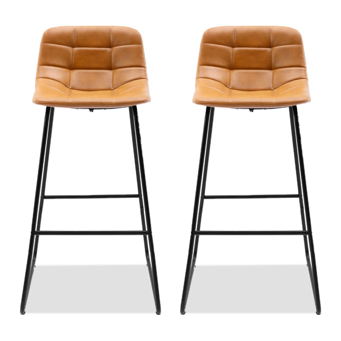 Bar Stools Faux Leather Upholstered Counter Height Stool Set of 2/3/4 — LUE  BONA®