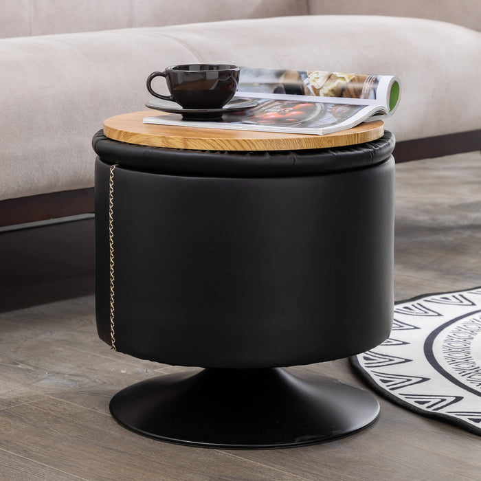 leather tufted storage ottoman for bedroom