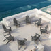dark grey outdoor adirondack chair 