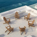 light brown outdoor adirondack chair for fire pit