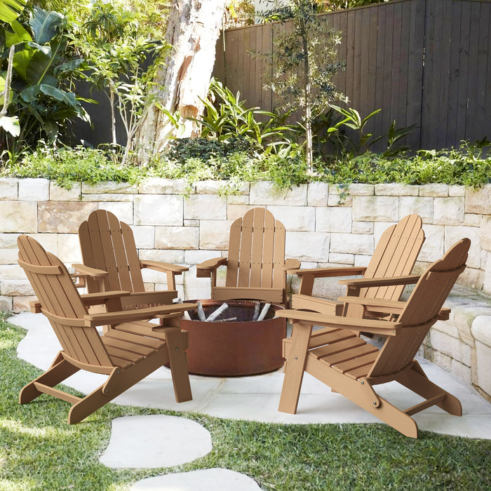 brown adirondack chair with cup holder