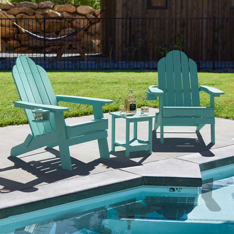 Miranda Foldable Adirondack Chairs with Cup Holders