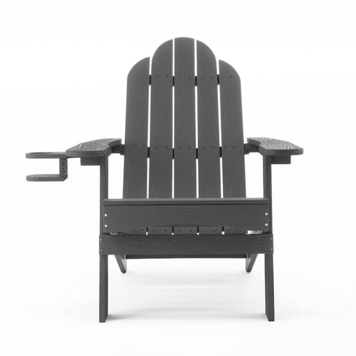 grey adirondack chair with cup holder