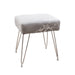 grey stool vanity