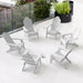 white folding adirandack chair with cup holder set of 6