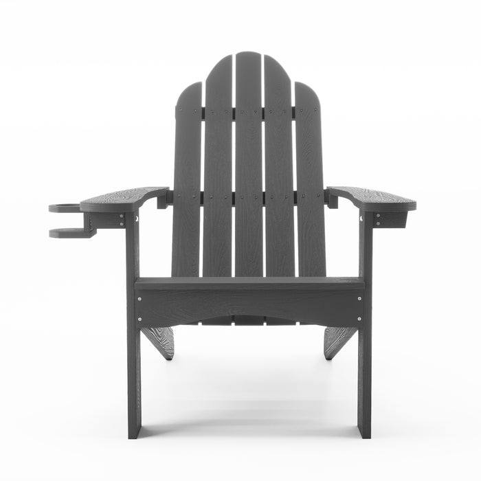 dark grey outdoor adirondack chair 