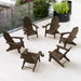 coffee brown adirondack chair with cup holder