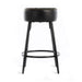 black cushioned leather backless counter stool set of 4